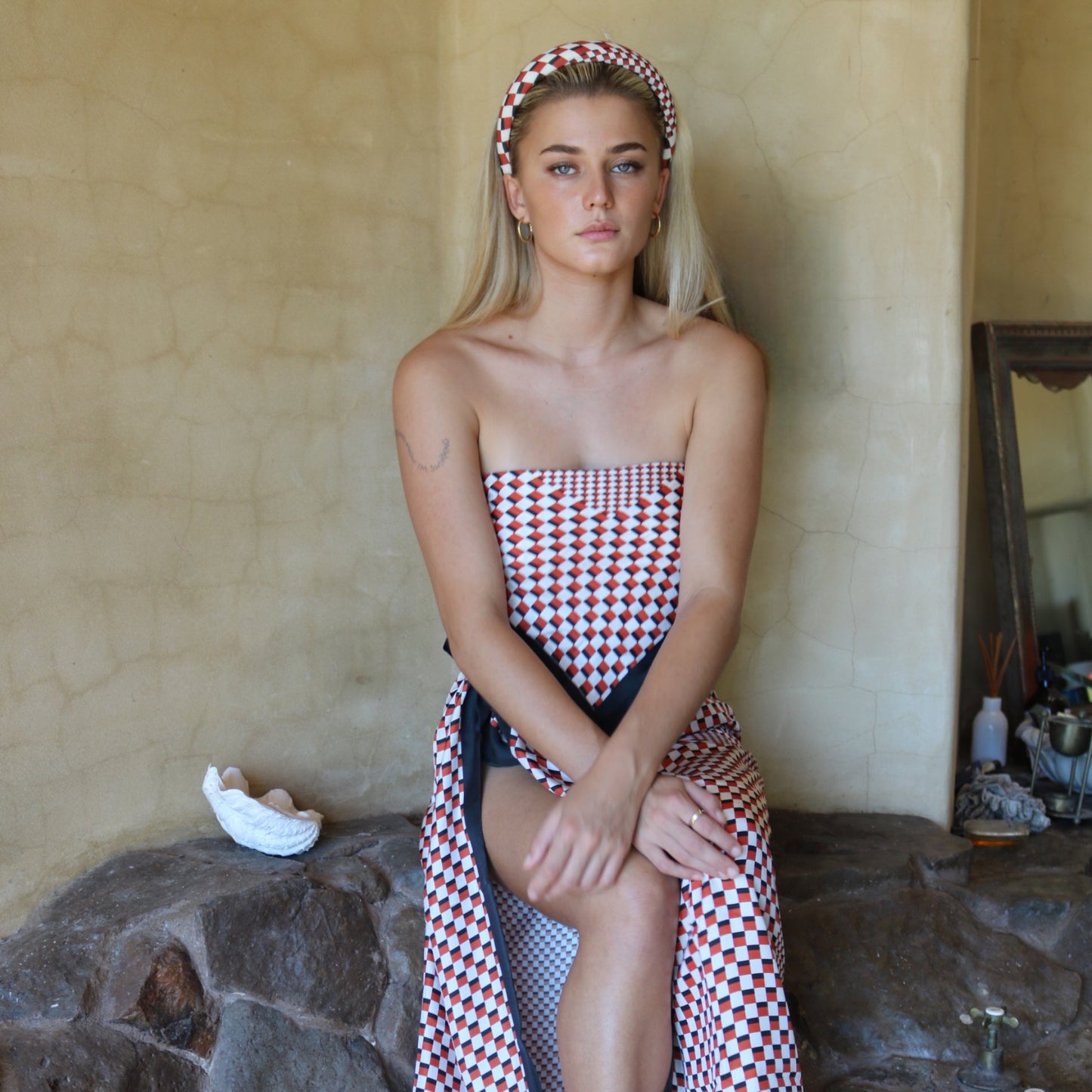 Grand Prix Orange Mustang Silk Tie Top